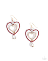 Paparazzi Soft and Sweet Earrings Red