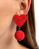 Paparazzi Spherical Sweethearts Earrings Red
