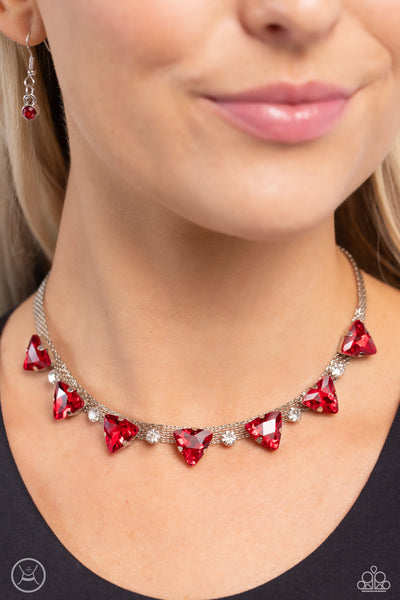 Paparazzi Strands of Sass Necklace Red