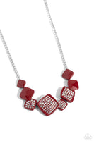 Paparazzi Twinkling Tables Necklace Red