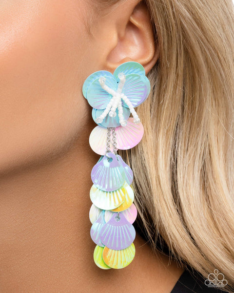 Paparazzi Under the Waves Earrings Blue