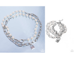 Paparazzi Infinite Industry Necklace White & LOVE-Locked Legacy Bracelet White