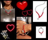 Paparazzi Locked Down Necklace Red & Locked and Loved Bracelet Red