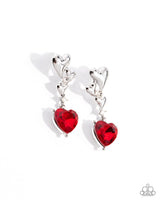 Paparazzi Valentines Vaudeville Earrings Red