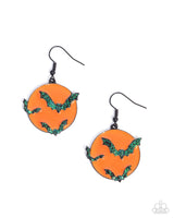 Paparazzi Vampire Bats Earrings Orange