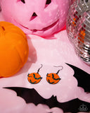 Paparazzi Vampire Bats Earrings Orange