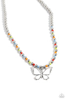 Paparazzi Vibrant Flutter Necklace White