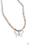 Paparazzi Vibrant Flutter Necklace White