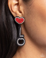 Paparazzi Visible Valentines Earrings Black