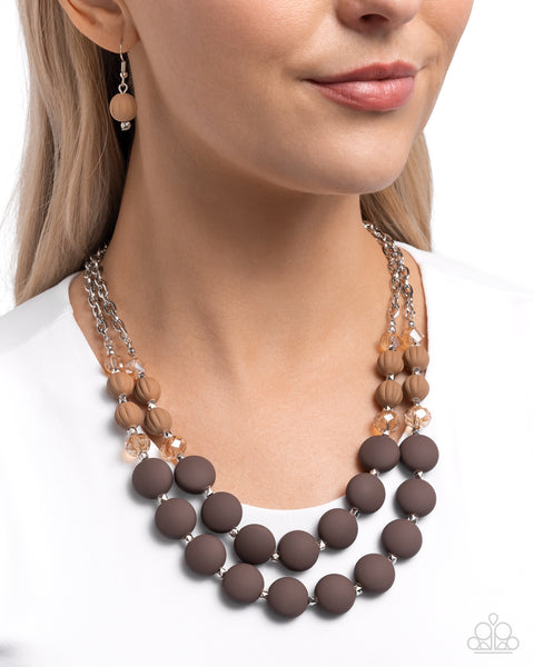 Paparazzi Whimsically Wealthy Necklace Brown