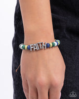 Paparazzi Word of Faith Bracelet Green