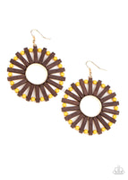 Paparazzi Solar Flare Earrings Yellow