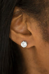 Paparazzi Just In Timeless Earrings White - Glitz By Lisa 