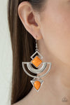 Paparazzi Geo Gypsy Earrings Orange - Glitz By Lisa 