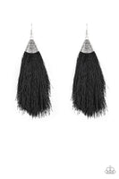 Paparazzi Tassel Temptress Earrings Black - Glitz By Lisa 