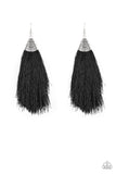 Paparazzi Tassel Temptress Earrings Black - Glitz By Lisa 