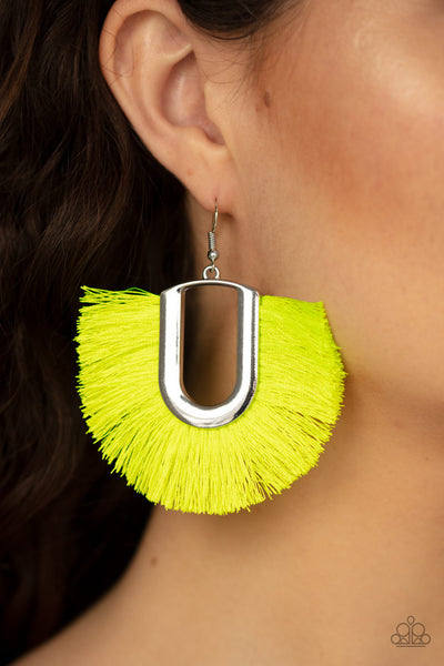 Paparazzi Tassel Tropicana Earrings Yellow - Glitz By Lisa 