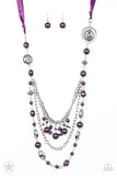 Paparazzi All The Trimmings Purple Necklace - Glitz By Lisa 