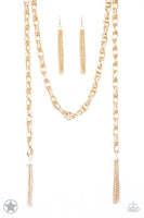 Paparazzi SCARFed for Attention Necklace Gold - Glitz By Lisa 