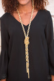 Paparazzi SCARFed for Attention Necklace Gold - Glitz By Lisa 