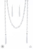 Paparazzi SCARFed for Attention Necklace Silver - Glitz By Lisa 