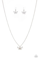 Paparazzi Flutter Love Necklace (Iridescent)