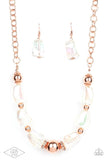 Paparazzi Iridescently Ice Queen Necklace Copper