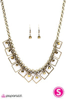 Paparazzi GEO Down In History Necklace Brass