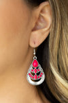 Paparazzi Boho Brilliance Earrings Pink - Glitz By Lisa 