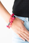 Paparazzi Rockin Rock Candy Bracelet Pink - Glitz By Lisa 