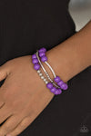 Paparazzi New Adventures Bracelet Purple - Glitz By Lisa 