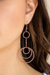 Paparazzi Chic Circles Earrings Copper - Glitz By Lisa 