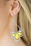 Paparazzi Caribbean Royalty Earrings Yellow - Glitz By Lisa 