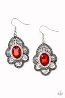 Paparazzi Reign Supreme Earrings Red - Glitz By Lisa 