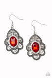 Paparazzi Reign Supreme Earrings Red - Glitz By Lisa 