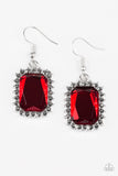 Paparazzi Downtown Dapper Earrings Red - Glitz By Lisa 