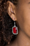 Paparazzi Downtown Dapper Earrings Red - Glitz By Lisa 