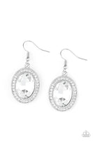 Paparazzi Only FAME In Town Earrings White - Glitz By Lisa 