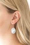 Paparazzi Only FAME In Town Earrings White - Glitz By Lisa 