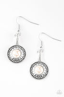 Paparazzi Simply Stagecoach Earrings White - Glitz By Lisa 