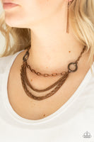 Paparazzi CHAINS of Command Necklace Copper - Glitz By Lisa 