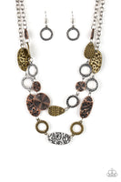 Paparazzi Trippin On Texture Necklace Multi - Glitz By Lisa 