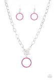 Paparazzi All In Favor Necklace Pink - Glitz By Lisa 