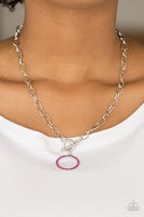 Paparazzi All In Favor Necklace Pink - Glitz By Lisa 