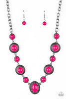 Paparazzi Voyager Vibes Necklace Pink - Glitz By Lisa 