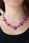 Paparazzi Voyager Vibes Necklace Pink - Glitz By Lisa 