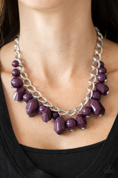 Paparazzi Gorgeously Globetrotter Purple Necklace - Glitz By Lisa 