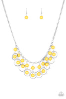 Paparazzi Really Rococo Necklace Yellow - Glitz By Lisa 