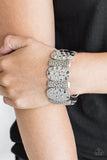 Paparazzi Cave Cache Bracelet Silver - Glitz By Lisa 