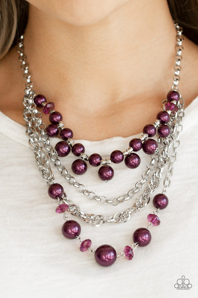 Paparazzi Rockin' Rockette Necklace Purple - Glitz By Lisa 